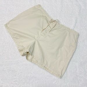 J. Crew Beige Button Fly Drawstring Shorts Size L
